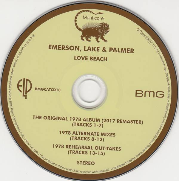 Emerson, Lake and Palmer Love Beach [cd eu]